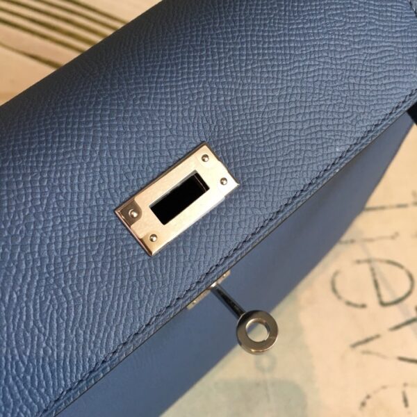 1:1 Replica Hermes Kelly Navy For Women Silver Toned Hardware 10in/25cm
