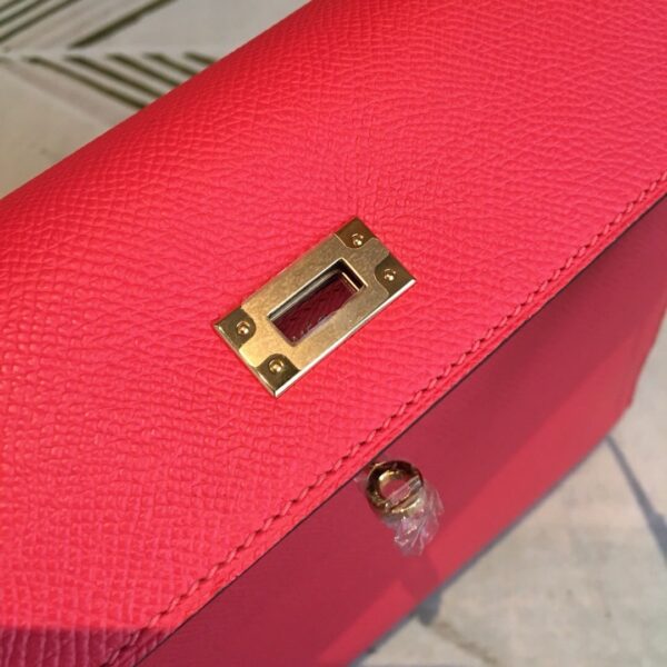 1:1 Replica Hermes Kelly Red For Women Gold Toned Hardware 10in/25cm