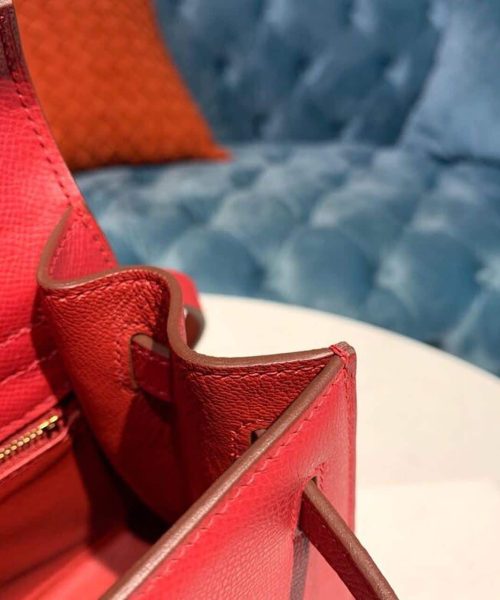 1:1 Replica Hermes Kelly Tomate For Women Gold Toned Hardware 10in/25cm