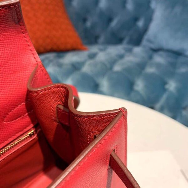 1:1 Replica Hermes Kelly Tomate For Women Gold Toned Hardware 10in/25cm