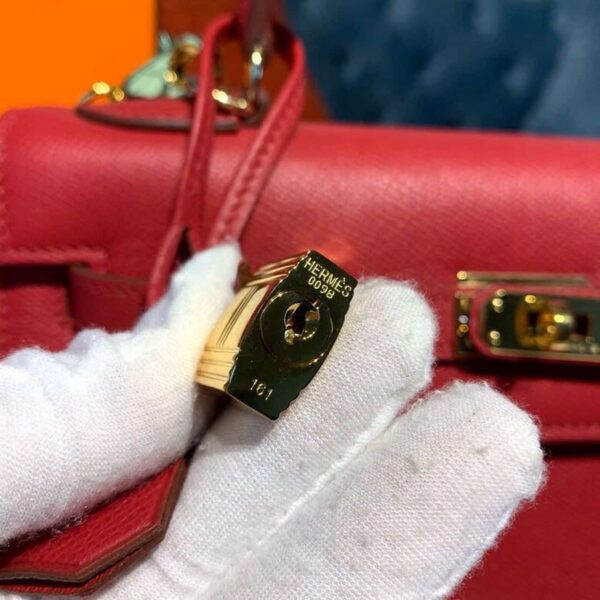 1:1 Replica Hermes Kelly Tomate For Women Gold Toned Hardware 10in/25cm