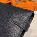 1:1 Replica Hermes Kelly Wallet To Go Woc Black With Gold Toned Hardware Bag For Women 8.2in/21cm