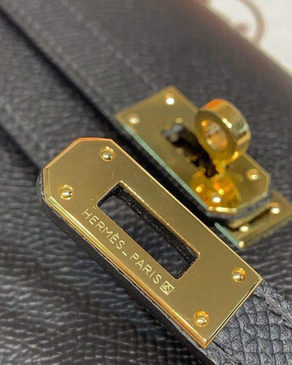 1:1 Replica Hermes Kelly Wallet To Go Woc Black With Gold Toned Hardware Bag For Women 8.2in/21cm