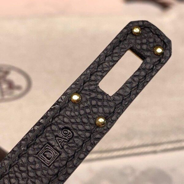 1:1 Replica Hermes Kelly Wallet To Go Woc Black With Gold Toned Hardware Bag For Women 8.2in/21cm