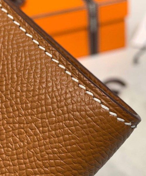 1:1 Replica Hermes Kelly Wallet To Go Woc Brown With Gold Toned Hardware Bag For Women 8.2in/21cm