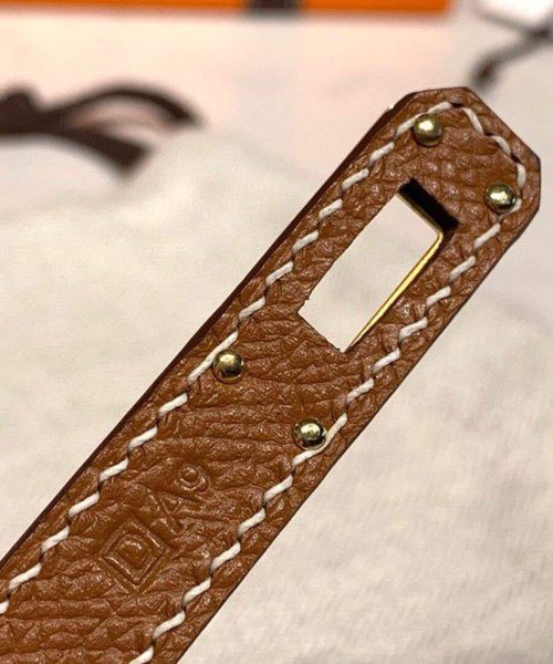 1:1 Replica Hermes Kelly Wallet To Go Woc Brown With Gold Toned Hardware Bag For Women 8.2in/21cm