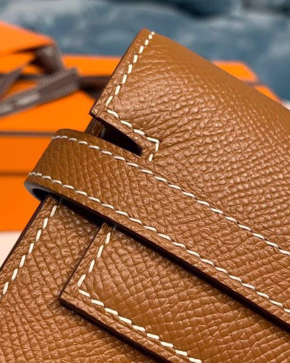 1:1 Replica Hermes Kelly Wallet To Go Woc Brown With Gold Toned Hardware Bag For Women 8.2in/21cm