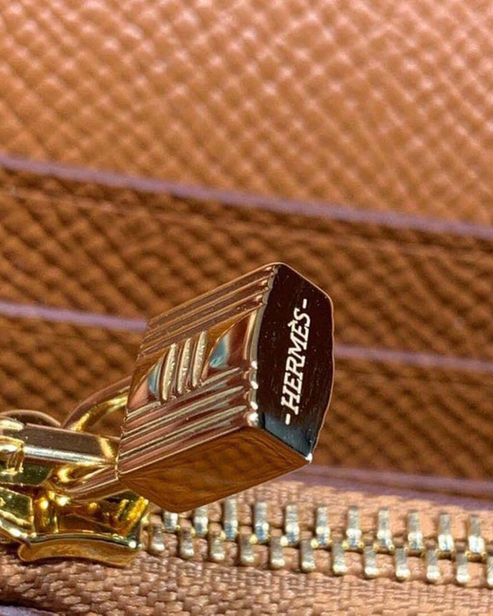 1:1 Replica Hermes Kelly Wallet To Go Woc Brown With Gold Toned Hardware Bag For Women 8.2in/21cm