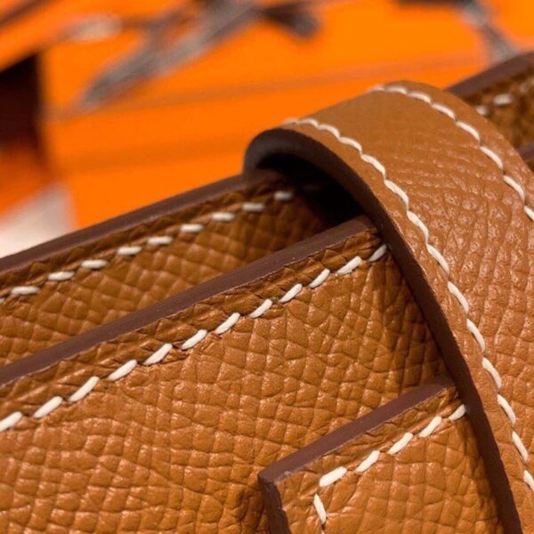 1:1 Replica Hermes Kelly Wallet To Go Woc Brown With Gold Toned Hardware Bag For Women 8.2in/21cm