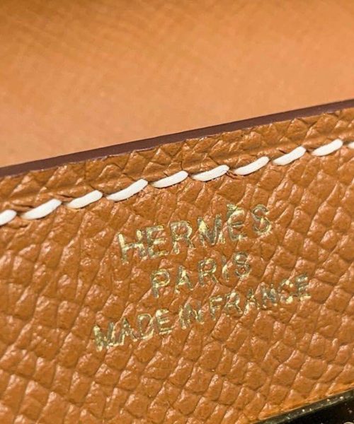 1:1 Replica Hermes Kelly Wallet To Go Woc Brown With Gold Toned Hardware Bag For Women 8.2in/21cm