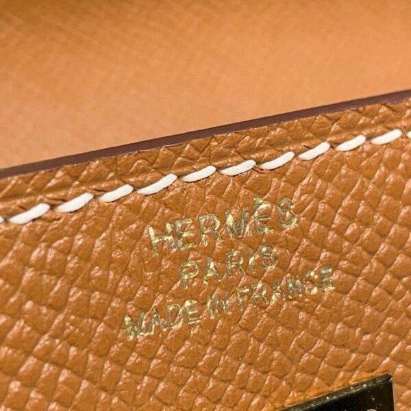 1:1 Replica Hermes Kelly Wallet To Go Woc Brown With Gold Toned Hardware Bag For Women 8.2in/21cm