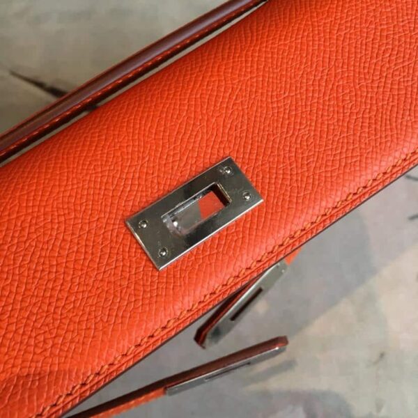 1:1 Replica Hermes Kelly Wallet To Go Woc Epsom Orange For Women, Women's Wallet 12.2in/31cm
