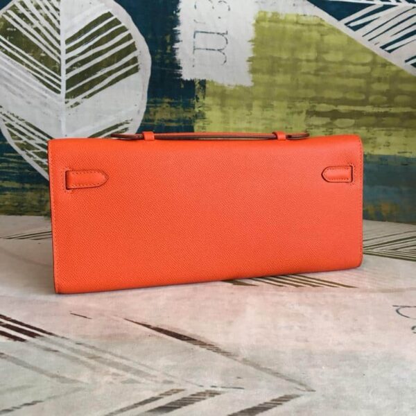 1:1 Replica Hermes Kelly Wallet To Go Woc Epsom Orange For Women, Women's Wallet 12.2in/31cm
