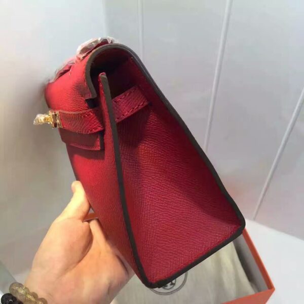 1:1 Replica Hermes Kelly Wallet To Go Woc Epsom Red For Women, Women's Wallet 8.5in/22cm