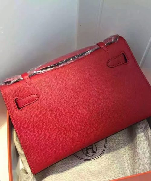 1:1 Replica Hermes Kelly Wallet To Go Woc Epsom Red For Women, Women's Wallet 8.5in/22cm