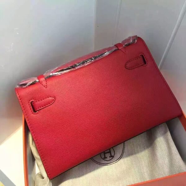 1:1 Replica Hermes Kelly Wallet To Go Woc Epsom Red For Women, Women's Wallet 8.5in/22cm