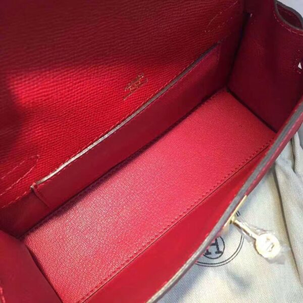 1:1 Replica Hermes Kelly Wallet To Go Woc Epsom Red For Women, Women's Wallet 8.5in/22cm