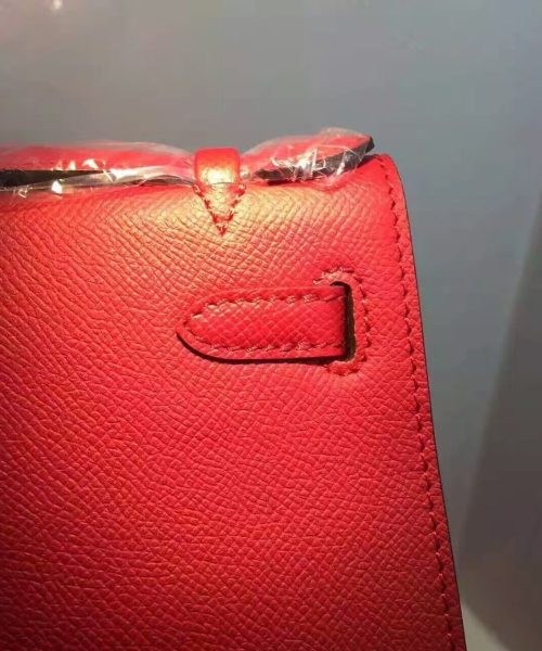 1:1 Replica Hermes Kelly Wallet To Go Woc Epsom Red For Women, Women's Wallet 8.5in/22cm