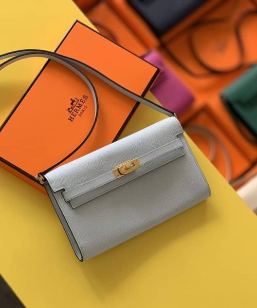 1:1 Replica Hermes Kelly Wallet To Go Woc Epsom White For Women, Women's Wallet 8.3in/21cm