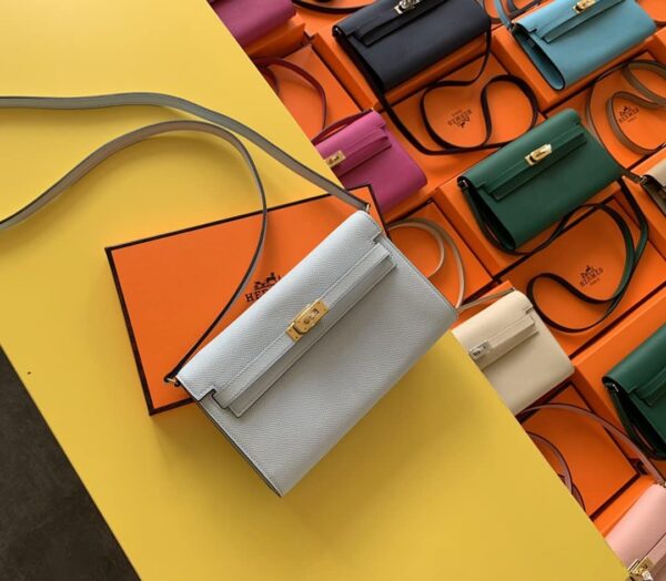 1:1 Replica Hermes Kelly Wallet To Go Woc Epsom White For Women, Women's Wallet 8.3in/21cm