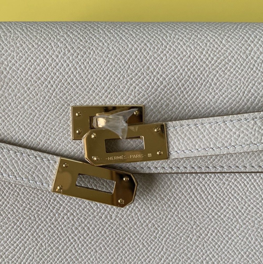 1:1 Replica Hermes Kelly Wallet To Go Woc Epsom White For Women, Women's Wallet 8.3in/21cm