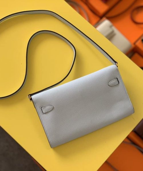 1:1 Replica Hermes Kelly Wallet To Go Woc Epsom White For Women, Women's Wallet 8.3in/21cm