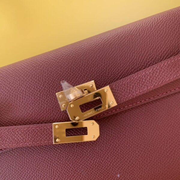 1:1 Replica Hermes Kelly Wallet To Go Woc Epsom Wine For Women, Women's Wallet 8.3in/21cm