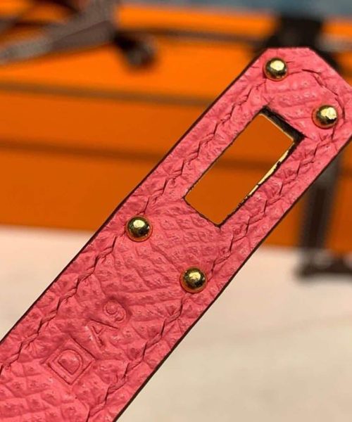 1:1 Replica Hermes Kelly Wallet To Go Woc Pink With Gold Toned Hardware Bag For Women 8.2in/21cm