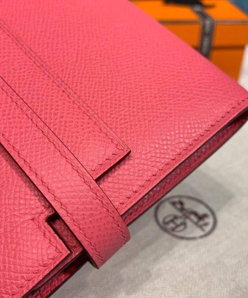1:1 Replica Hermes Kelly Wallet To Go Woc Pink With Gold Toned Hardware Bag For Women 8.2in/21cm