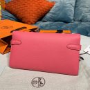 1:1 Replica Hermes Kelly Wallet To Go Woc Pink With Gold Toned Hardware Bag For Women 8.2in/21cm