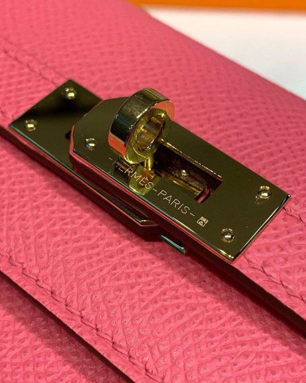 1:1 Replica Hermes Kelly Wallet To Go Woc Pink With Gold Toned Hardware Bag For Women 8.2in/21cm