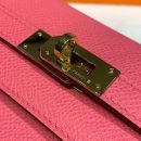 1:1 Replica Hermes Kelly Wallet To Go Woc Pink With Gold Toned Hardware Bag For Women 8.2in/21cm