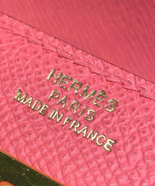 1:1 Replica Hermes Kelly Wallet To Go Woc Pink With Gold Toned Hardware Bag For Women 8.2in/21cm