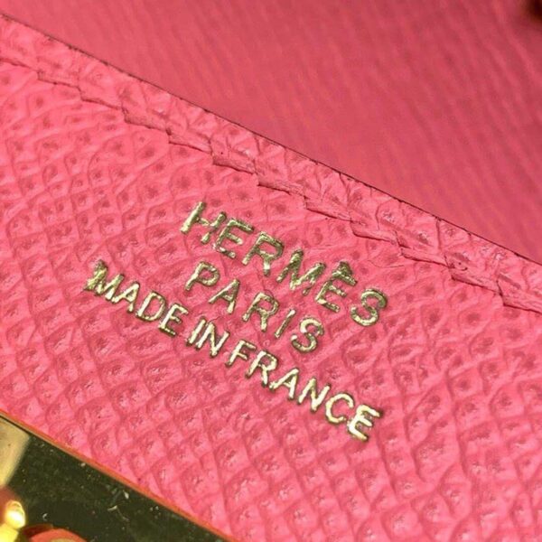 1:1 Replica Hermes Kelly Wallet To Go Woc Pink With Gold Toned Hardware Bag For Women 8.2in/21cm