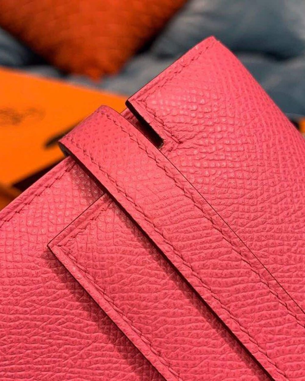 1:1 Replica Hermes Kelly Wallet To Go Woc Pink With Gold Toned Hardware Bag For Women 8.2in/21cm