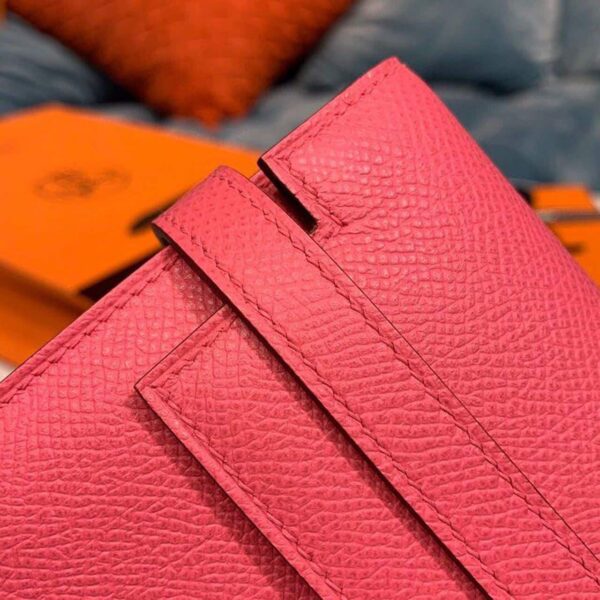1:1 Replica Hermes Kelly Wallet To Go Woc Pink With Gold Toned Hardware Bag For Women 8.2in/21cm