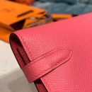 1:1 Replica Hermes Kelly Wallet To Go Woc Pink With Gold Toned Hardware Bag For Women 8.2in/21cm