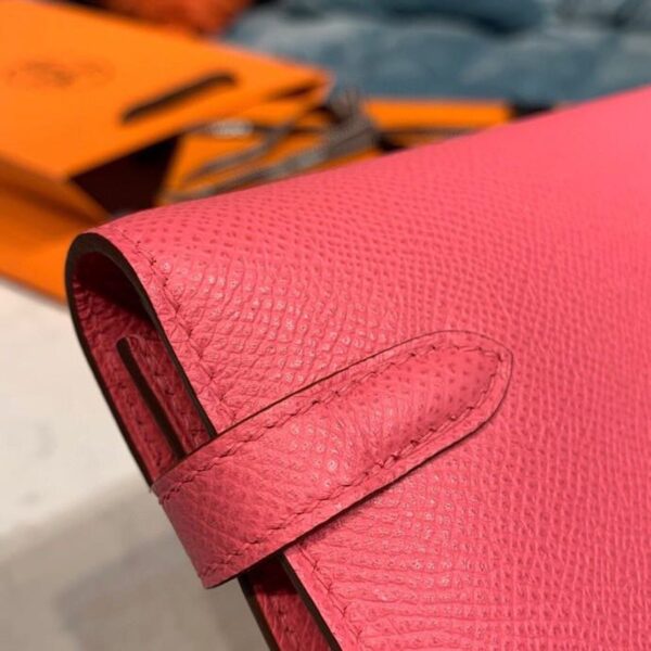 1:1 Replica Hermes Kelly Wallet To Go Woc Pink With Gold Toned Hardware Bag For Women 8.2in/21cm