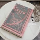Hermes La Berline Bayadere Scarf 90 Pink 71in/180cm 