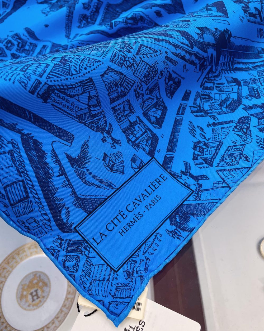 Hermes La Cite Cavalerie 2019 Octave Marsal Dark Blue 90cm/35in H003373S 04.