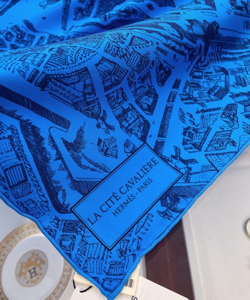 Hermes La Cite Cavalerie 2019 Octave Marsal Dark Blue 90cm/35in H003373S 04.