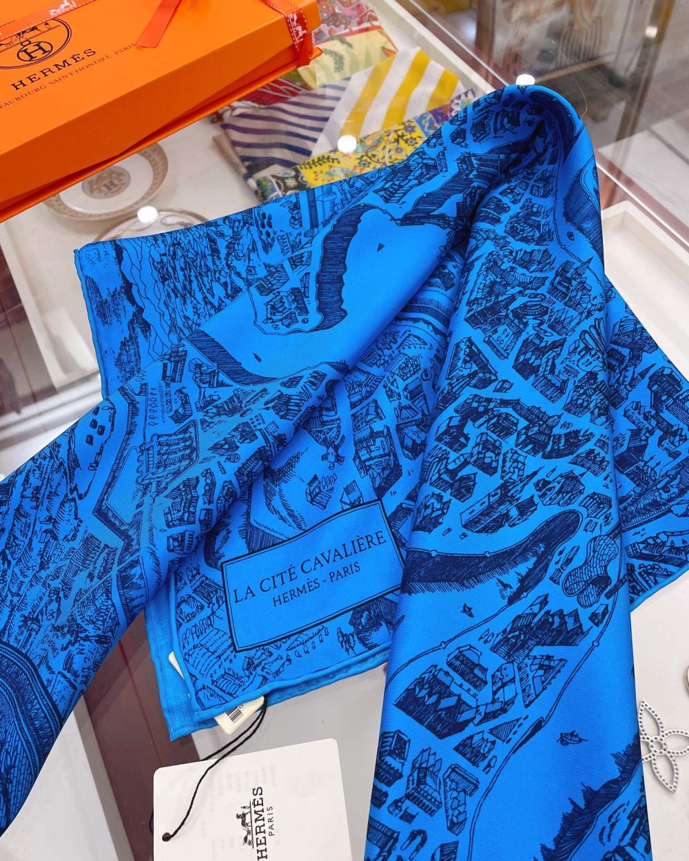 Hermes La Cite Cavalerie 2019 Octave Marsal Dark Blue 90cm/35in H003373S 04.