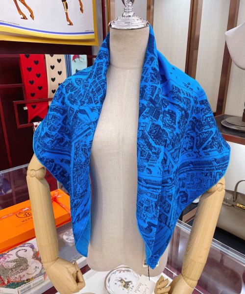 Hermes La Cite Cavalerie 2019 Octave Marsal Dark Blue 90cm/35in H003373S 04.