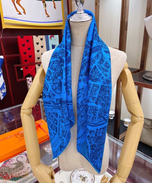 Hermes La Cite Cavalerie 2019 Octave Marsal Dark Blue 90cm/35in H003373S 04.