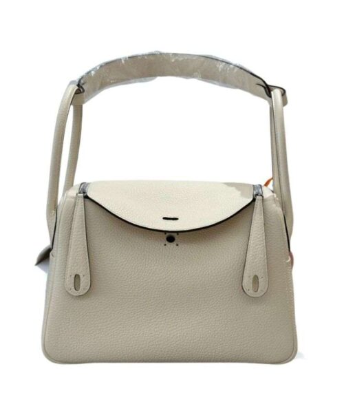 1:1 Replica Hermes Lady Lindi Bag White/Black/Green Khaki For Women 10.2in/26cm
