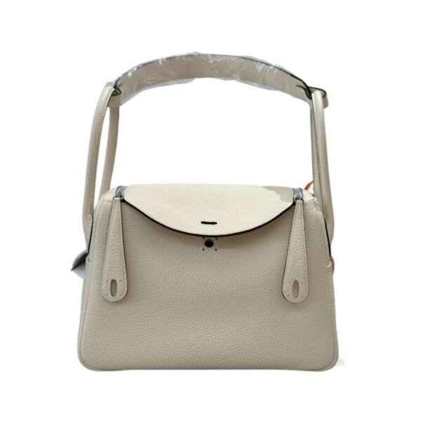 1:1 Replica Hermes Lady Lindi Bag White/Black/Green Khaki For Women 10.2in/26cm