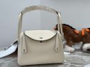 1:1 Replica Hermes Lady Lindi Bag White/Black/Green Khaki For Women 10.2in/26cm
