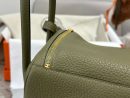 1:1 Replica Hermes Lady Lindi Bag White/Black/Green Khaki For Women 10.2in/26cm