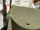 1:1 Replica Hermes Lady Lindi Bag White/Black/Green Khaki For Women 10.2in/26cm