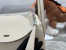 1:1 Replica Hermes Lady Lindi Bag White/Black/Green Khaki For Women 10.2in/26cm